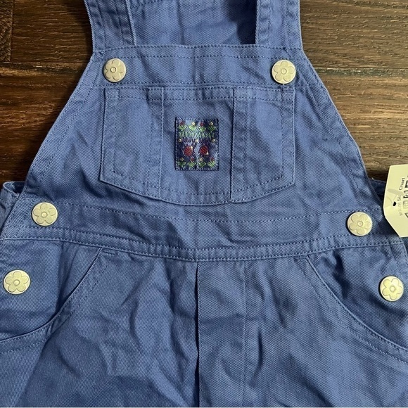 NWT Vintage Honors Blue Shortalls Short Overalls Romper 6-9 months - Picture 2 of 7
